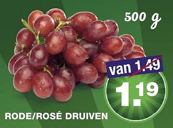 Aanbiedingen Rode-rosé druiven - Huismerk - Aldi - Geldig van 12/10/2016 tot 18/10/2016 bij Aldi