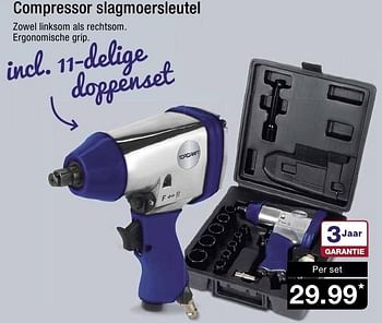 Aanbiedingen Top craft compressor slagmoersleutel - Top Craft - Geldig van 12/10/2016 tot 18/10/2016 bij Aldi