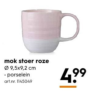 Aanbiedingen Mok stoer roze - Huismerk - Blokker - Geldig van 10/10/2016 tot 19/10/2016 bij Blokker