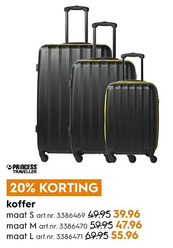 Aanbiedingen Koffer - Princess Traveller - Geldig van 10/10/2016 tot 19/10/2016 bij Blokker