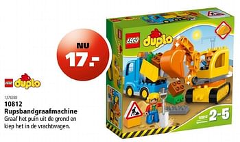 Aanbiedingen Rupsbandgraafmachine 10812 - Lego - Geldig van 07/10/2016 tot 19/10/2016 bij Marskramer