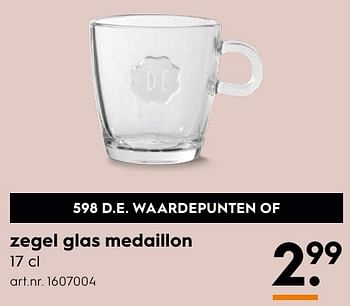 Aanbiedingen Zegel glas medaillon - Huismerk - Blokker - Geldig van 10/10/2016 tot 19/10/2016 bij Blokker