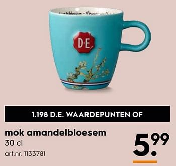 Aanbiedingen Mok amandelbloesem - Douwe Egberts - Geldig van 10/10/2016 tot 19/10/2016 bij Blokker
