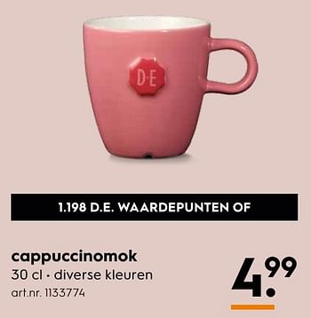 Aanbiedingen Cappuccinomok - Douwe Egberts - Geldig van 10/10/2016 tot 19/10/2016 bij Blokker