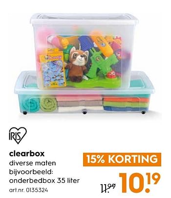 Aanbiedingen Clearbox - Iris - Geldig van 10/10/2016 tot 19/10/2016 bij Blokker
