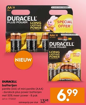 Aanbiedingen Batterijen - Duracell - Geldig van 10/10/2016 tot 19/10/2016 bij Blokker
