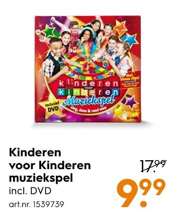 Aanbiedingen Kinderen voor kinderen muziekspel - Huismerk - Blokker - Geldig van 10/10/2016 tot 19/10/2016 bij Blokker