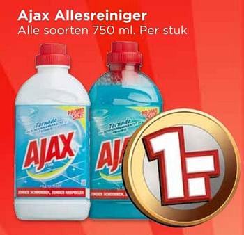 Aanbiedingen Ajax allesreiniger - Ajax - Geldig van 16/10/2016 tot 22/10/2016 bij Vomar