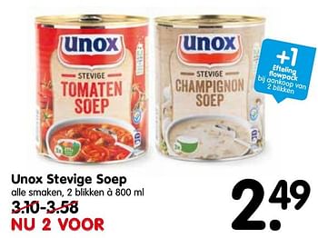 Aanbiedingen Unox stevige soep - Unox - Geldig van 16/10/2016 tot 22/10/2016 bij Em-té