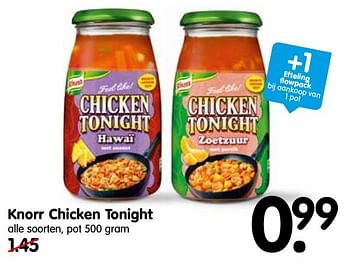 Aanbiedingen Knorr chicken tonight - Knorr - Geldig van 16/10/2016 tot 22/10/2016 bij Em-té