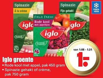 Aanbiedingen Iglo groente - Iglo - Geldig van 16/10/2016 tot 22/10/2016 bij Lekker Doen