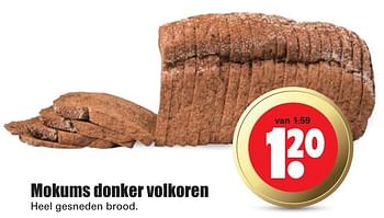Aanbiedingen Mokums donker volkoren - Huismerk - Dirk - Geldig van 16/10/2016 tot 22/10/2016 bij Lekker Doen