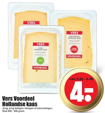 Aanbiedingen Vers voordeel hollandse kaas - Huismerk - Dirk - Geldig van 16/10/2016 tot 22/10/2016 bij Lekker Doen