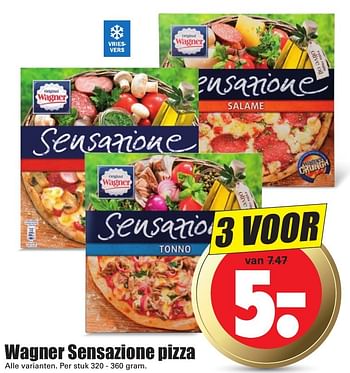 Aanbiedingen Wagner sensazione pizza - Original Wagner - Geldig van 16/10/2016 tot 22/10/2016 bij Lekker Doen
