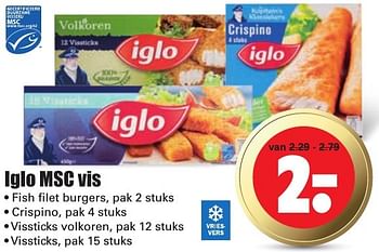 Aanbiedingen Iglo msc vis - Iglo - Geldig van 16/10/2016 tot 22/10/2016 bij Lekker Doen