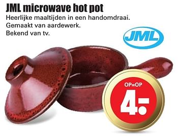 Aanbiedingen Jml microwave hot pot - JML - Geldig van 16/10/2016 tot 22/10/2016 bij Lekker Doen