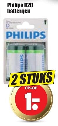 Aanbiedingen Philips r20 batterijen - Philips - Geldig van 16/10/2016 tot 22/10/2016 bij Lekker Doen