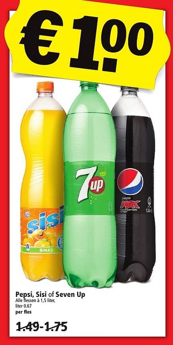 Aanbiedingen Pepsi, sisi of seven up - Huismerk - Plus - Geldig van 16/10/2016 tot 22/10/2016 bij Plus