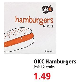 Aanbiedingen Ok€ hamburgers - Okâ‚¬ - Geldig van 16/10/2016 tot 22/10/2016 bij Plus