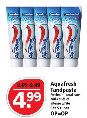 Aanbiedingen Aquafresh tandpasta - Aquafresh - Geldig van 16/10/2016 tot 22/10/2016 bij Plus