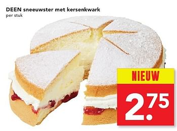 Aanbiedingen Deen sneeuwster met kersenkwark - Huismerk deen supermarkt - Geldig van 16/10/2016 tot 22/10/2016 bij Deen Supermarkten