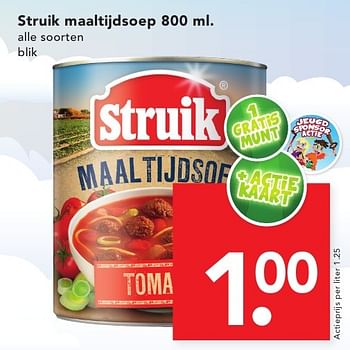Aanbiedingen Struik maaltijdsoep - Struik - Geldig van 16/10/2016 tot 22/10/2016 bij Deen Supermarkten