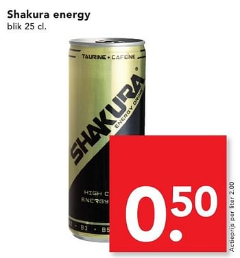 Aanbiedingen Shakura energy - Shakura - Geldig van 16/10/2016 tot 22/10/2016 bij Deen Supermarkten