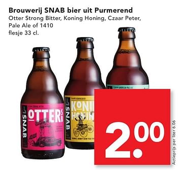 Aanbiedingen Brouwerij snab bier uit purmerend - Snab - Geldig van 16/10/2016 tot 22/10/2016 bij Deen Supermarkten