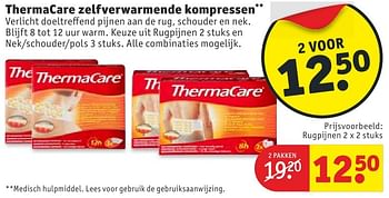 Aanbiedingen Thermacare zelfverwarmende kompressen - ThermaCare - Geldig van 11/10/2016 tot 23/10/2016 bij Kruidvat