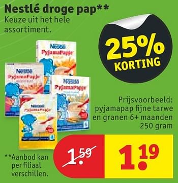 Aanbiedingen Nestlé droge pap - Nestlé - Geldig van 11/10/2016 tot 23/10/2016 bij Kruidvat