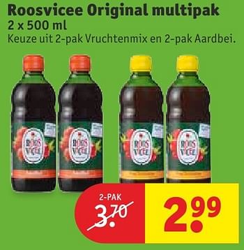 Aanbiedingen Roosvicee original multipak - Roosvicee - Geldig van 11/10/2016 tot 23/10/2016 bij Kruidvat