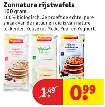 Aanbiedingen Zonnatura rijstwafels - Zonnatura - Geldig van 11/10/2016 tot 23/10/2016 bij Kruidvat