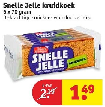 Aanbiedingen Snelle jelle kruidkoek - Snelle Jelle - Geldig van 11/10/2016 tot 23/10/2016 bij Kruidvat