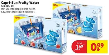 Aanbiedingen Capri­sun fruity water - Capri-Sun - Geldig van 11/10/2016 tot 23/10/2016 bij Kruidvat