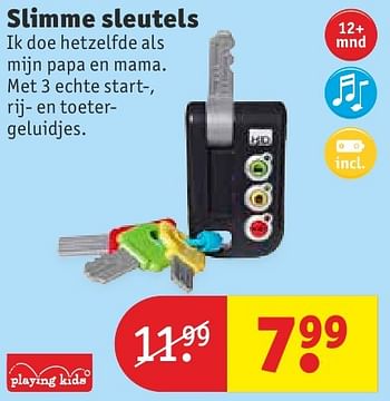 Aanbiedingen Slimme sleutels - Playing Kids - Geldig van 11/10/2016 tot 23/10/2016 bij Kruidvat