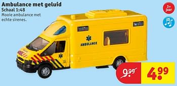 Aanbiedingen Ambulance met geluid - Huismerk - Kruidvat - Geldig van 11/10/2016 tot 23/10/2016 bij Kruidvat