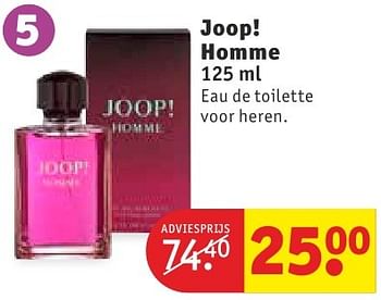 Aanbiedingen Joop homme eau de toilette voor heren - Homme - Geldig van 11/10/2016 tot 23/10/2016 bij Kruidvat