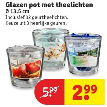 Aanbiedingen Glazen pot met theelichten - Huismerk - Kruidvat - Geldig van 11/10/2016 tot 23/10/2016 bij Kruidvat