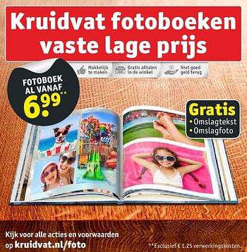 Aanbiedingen Kruidvat fotoboeken vaste lage prijs - Huismerk - Kruidvat - Geldig van 11/10/2016 tot 23/10/2016 bij Kruidvat
