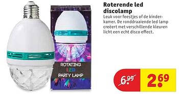 Aanbiedingen Roterende led discolamp - Huismerk - Kruidvat - Geldig van 11/10/2016 tot 23/10/2016 bij Kruidvat