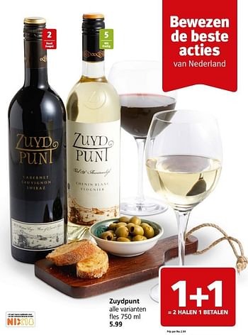 Aanbiedingen Zuydpunt - Rode wijnen - Geldig van 17/10/2016 tot 23/10/2016 bij Jan Linders