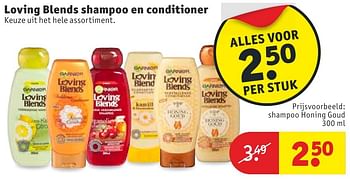 Aanbiedingen Loving blends shampoo en conditioner - Garnier - Geldig van 11/10/2016 tot 23/10/2016 bij Kruidvat
