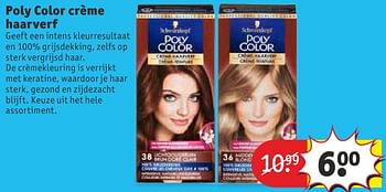 Aanbiedingen Poly color crème haarverf - Schwartzkopf - Geldig van 11/10/2016 tot 23/10/2016 bij Kruidvat