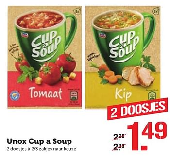 Aanbiedingen Unox cup a soup - Unox - Geldig van 17/10/2016 tot 23/10/2016 bij Coop