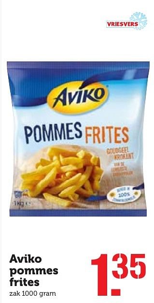 Aanbiedingen Aviko pommes frites - Aviko - Geldig van 17/10/2016 tot 23/10/2016 bij Coop