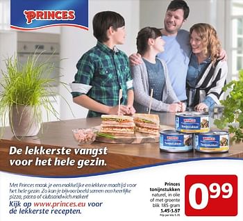 Aanbiedingen Princes tonijnstukken - Princes - Geldig van 17/10/2016 tot 23/10/2016 bij Jan Linders