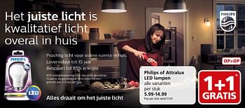Aanbiedingen Philips of attralux led lampen - Huismerk - Jan Linders - Geldig van 17/10/2016 tot 23/10/2016 bij Jan Linders
