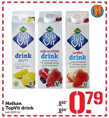 Aanbiedingen Melkan topvit drink - Melkan - Geldig van 17/10/2016 tot 23/10/2016 bij Coop