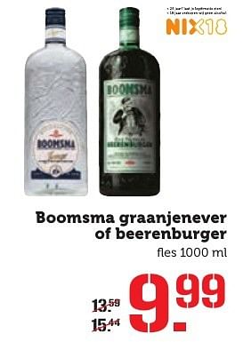 Aanbiedingen Boomsma graanjenever of beerenburger - Boomsma - Geldig van 17/10/2016 tot 23/10/2016 bij Coop