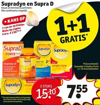 Aanbiedingen Supradyn complex forte bruistabletten - Supradyn - Geldig van 18/10/2016 tot 23/10/2016 bij Kruidvat